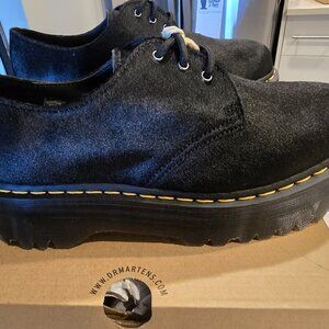 Dr Martens 1461 Quad Calf HAIR ON MENS SIZE 10 Derby Oxford Shoes Black NEW